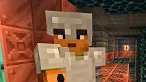 Minecraft jerks: a man in silver armor